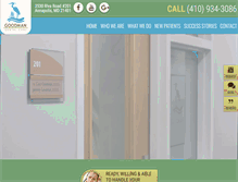 Tablet Screenshot of goodmandentalcare.com